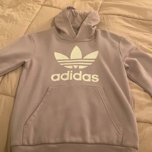 Girls Lavender Purple Adidas Trefoil Hoodie Sz Medium